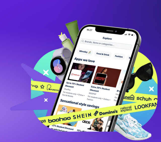 Screenshot of the Student Beans website